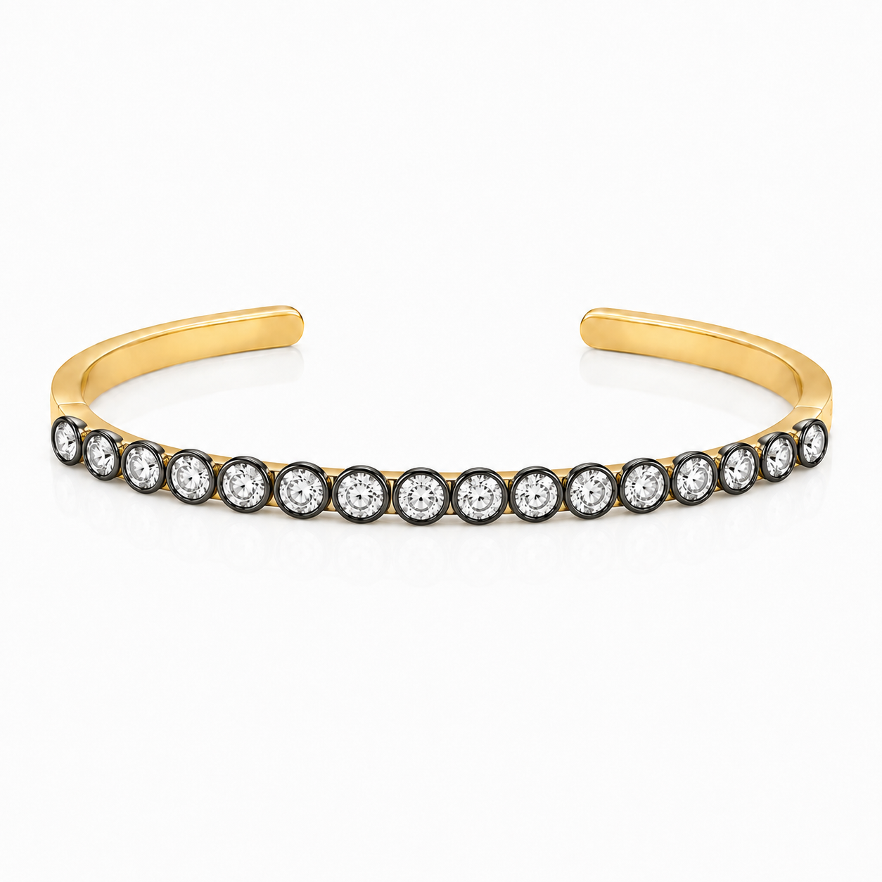 Blackened Diamond Bezel Bangle