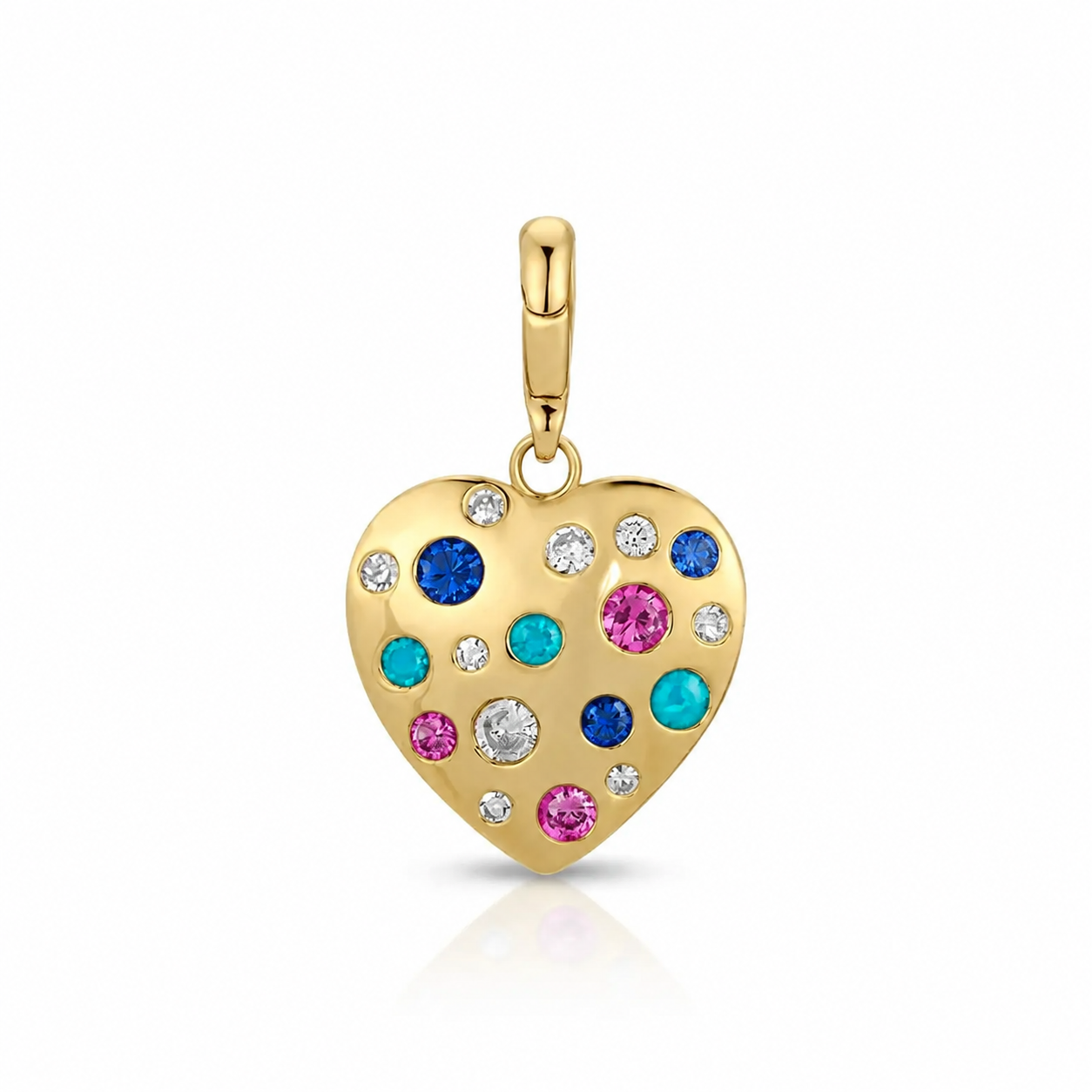 Diamond Gypsy Heart Charm