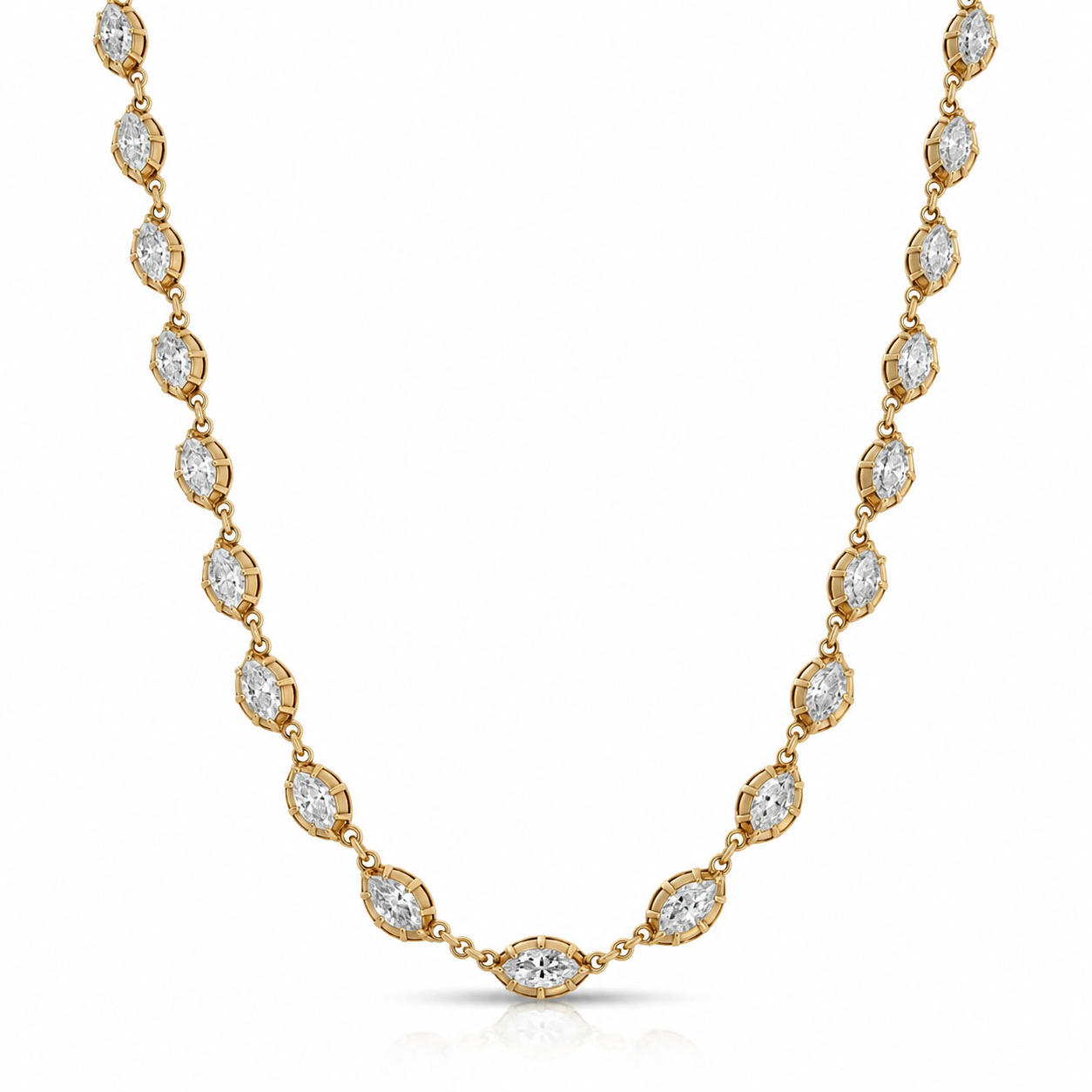 Marquis Diamond Riviere Necklace