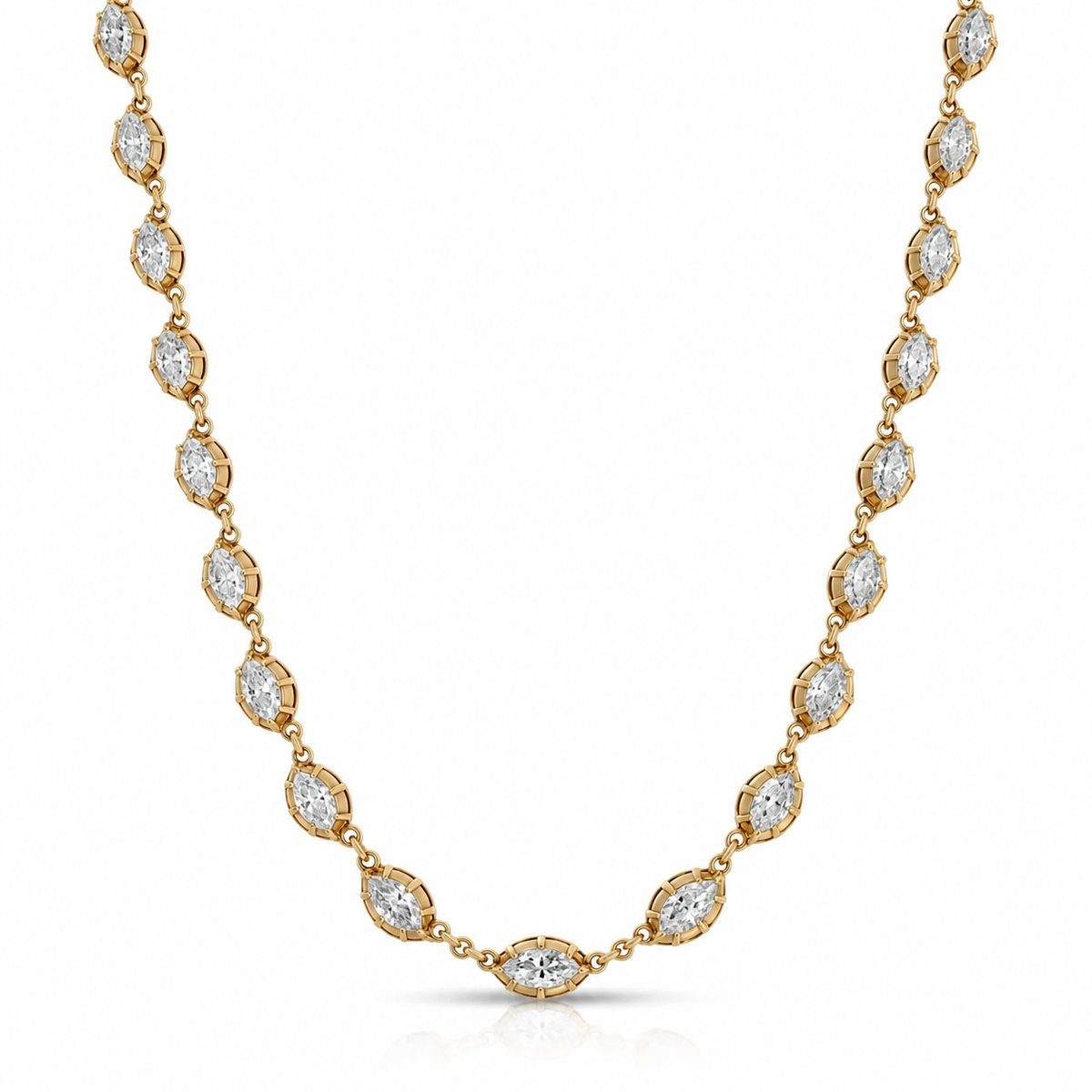 Marquis Diamond Riviere Necklace