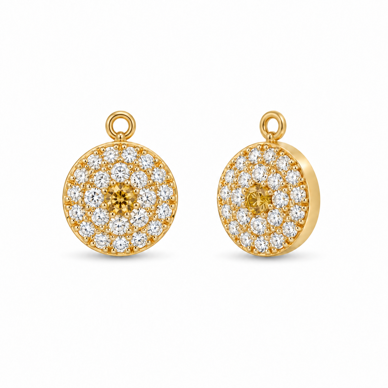 Diamond and Yellow Sapphire Full Moon Attachments