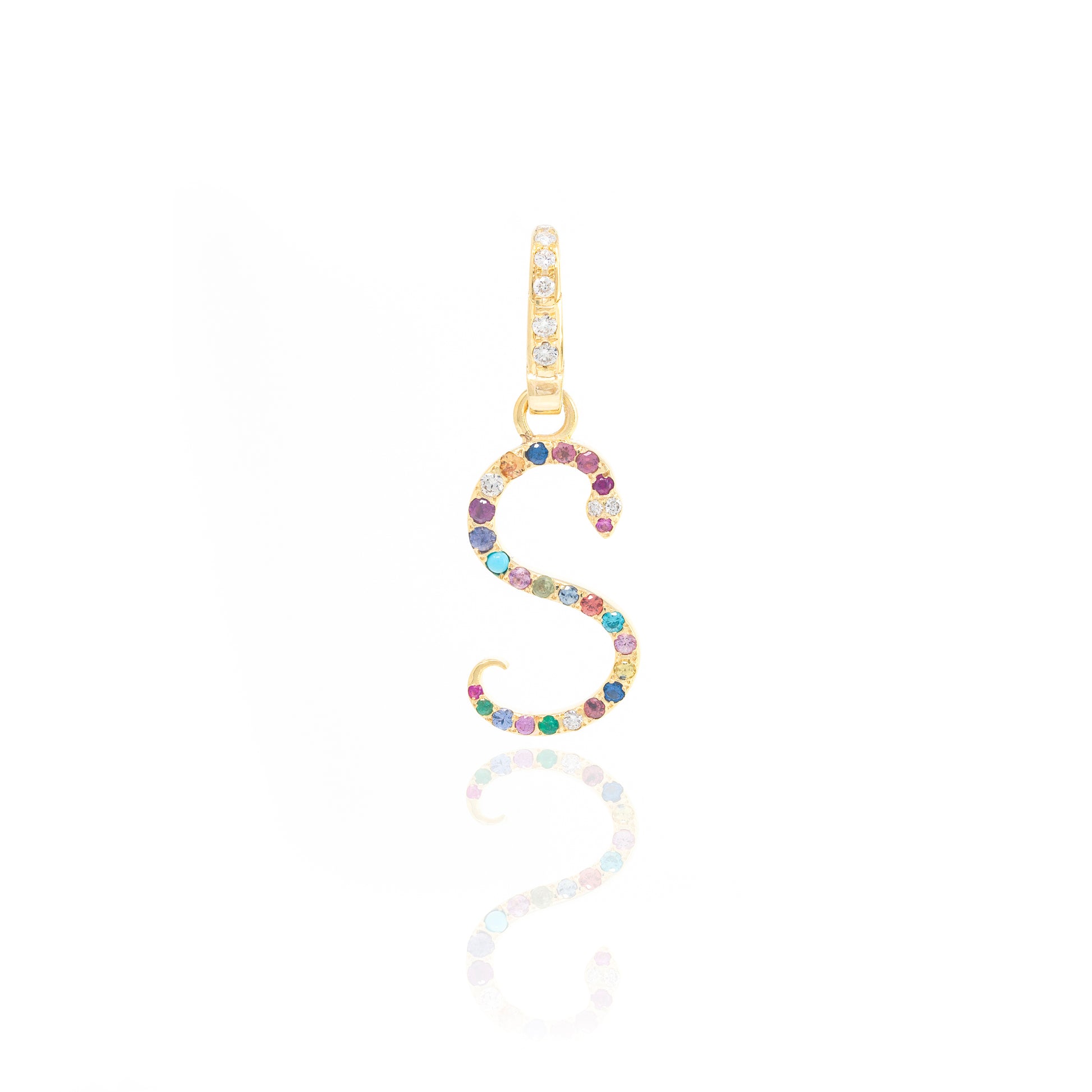 Rainbow Snake Initial Charm