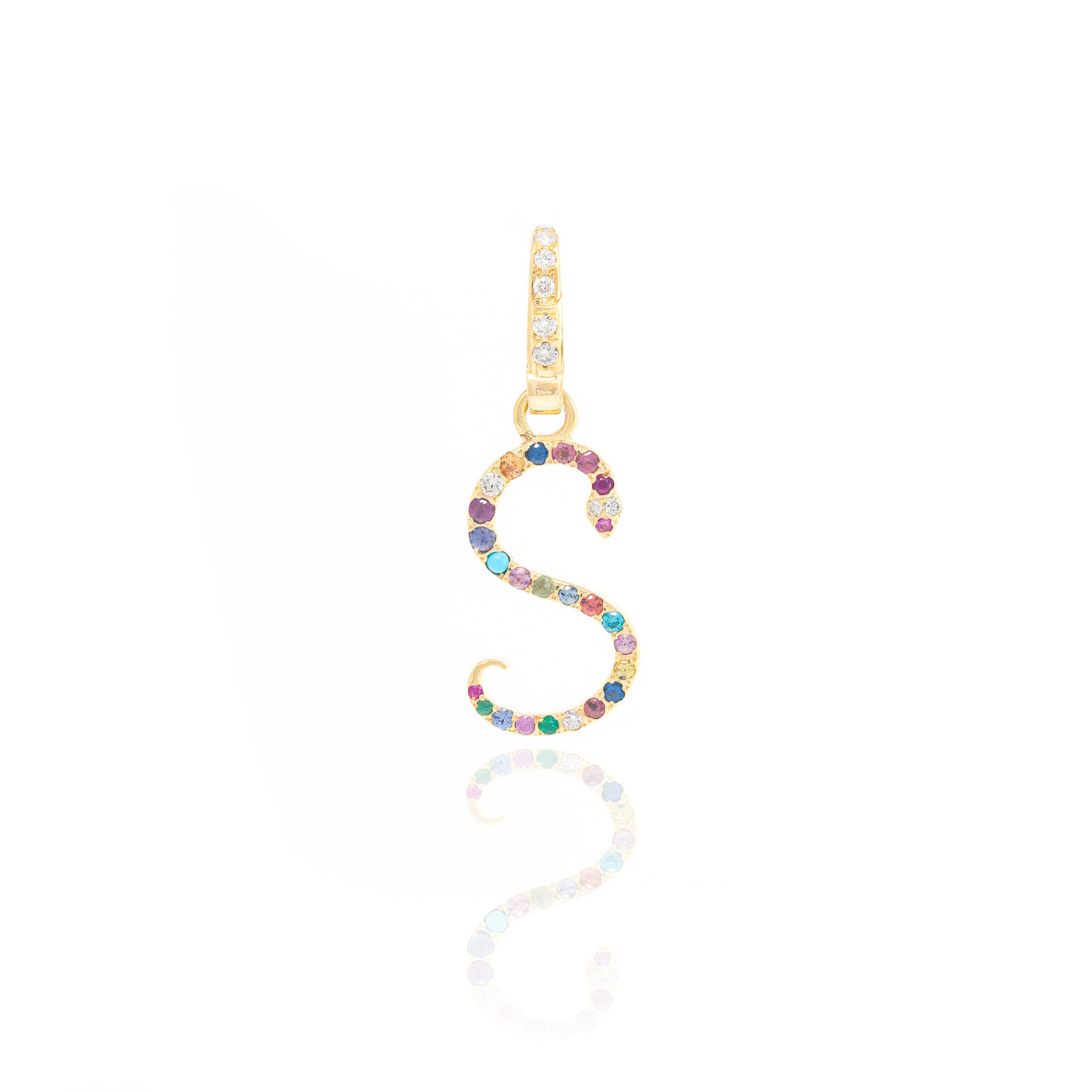 Rainbow Snake Initial Charm