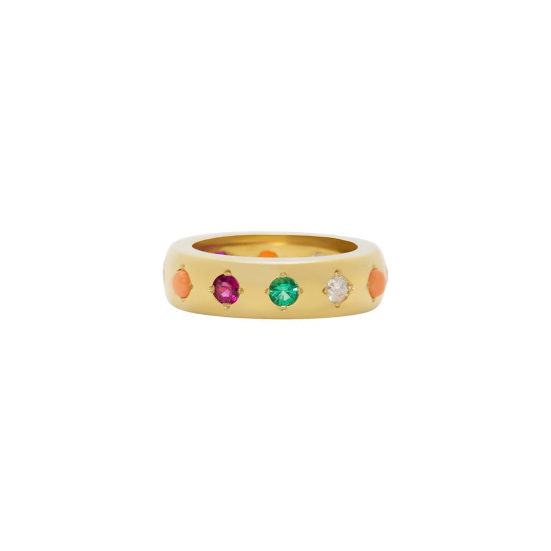 Emerald, Ruby, Coral and Diamond Gypsy Band