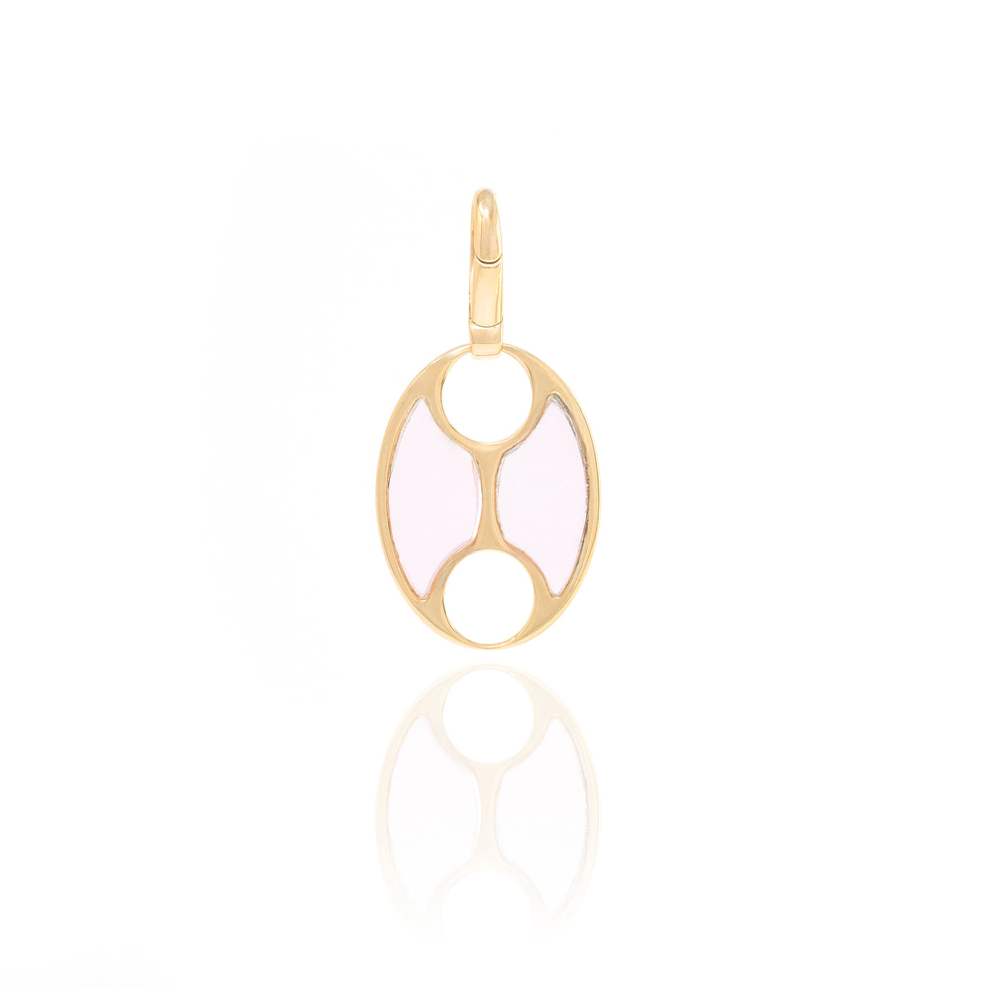 Gold and Carved Stone Mariner Link Charm