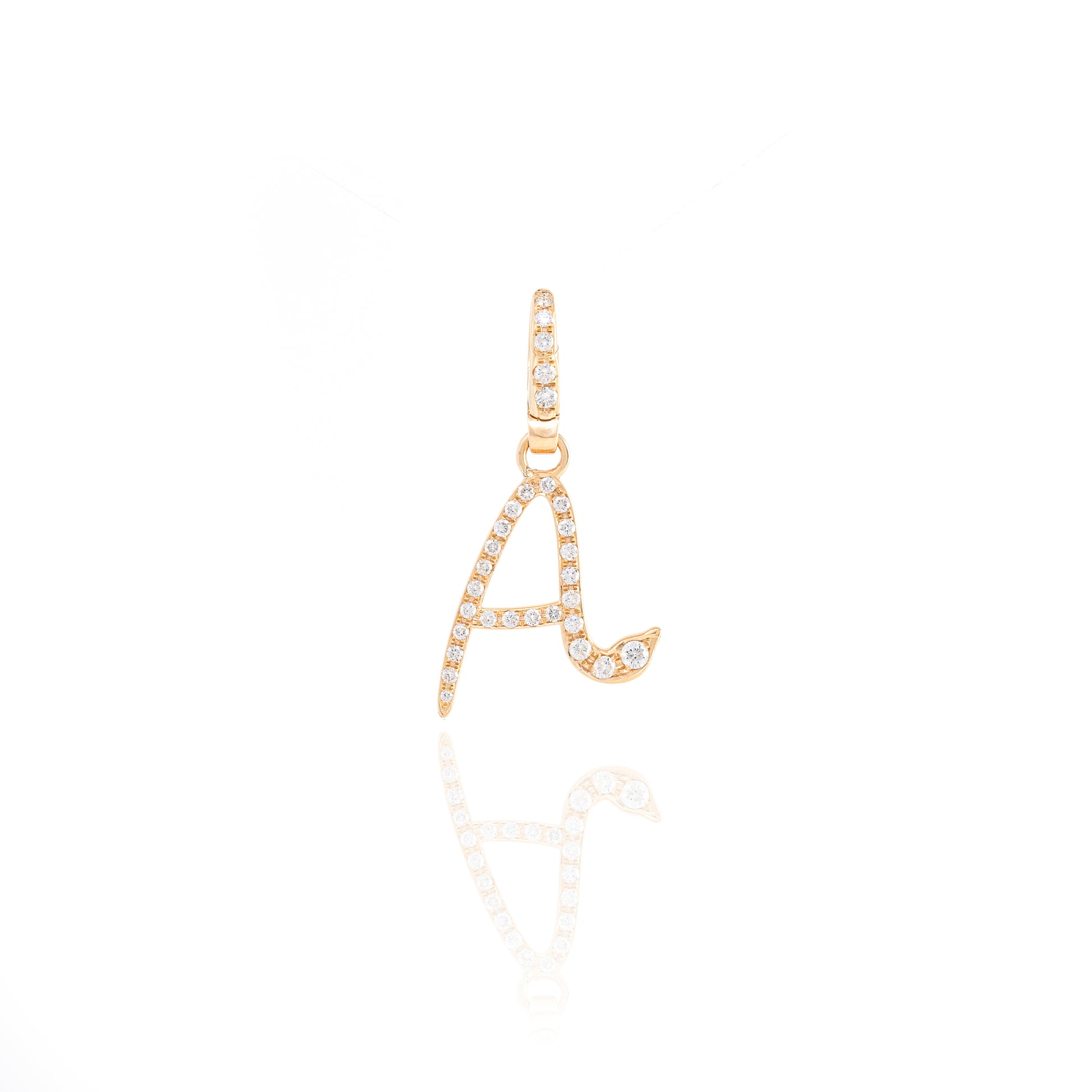 Diamond Snake Initial Charm