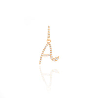 Diamond Snake Initial Charm