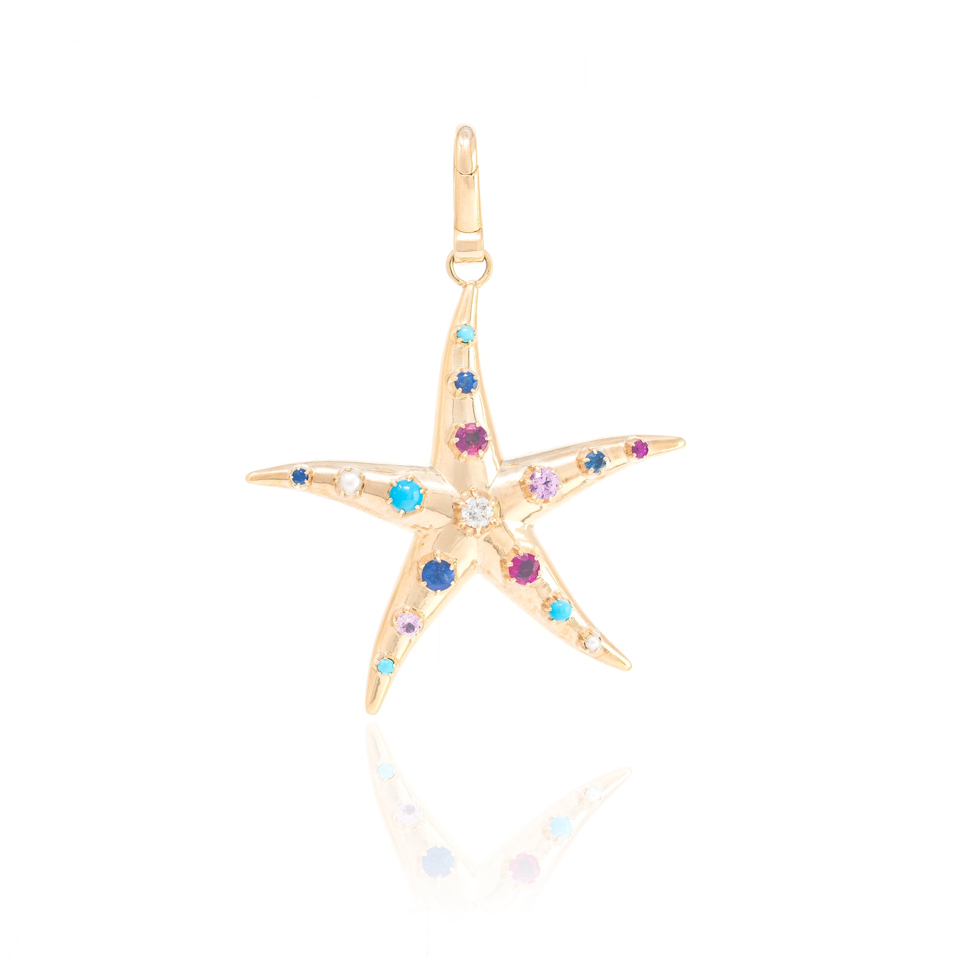 Multicolored Starfish Charm