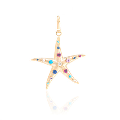 Multicolored Starfish Charm