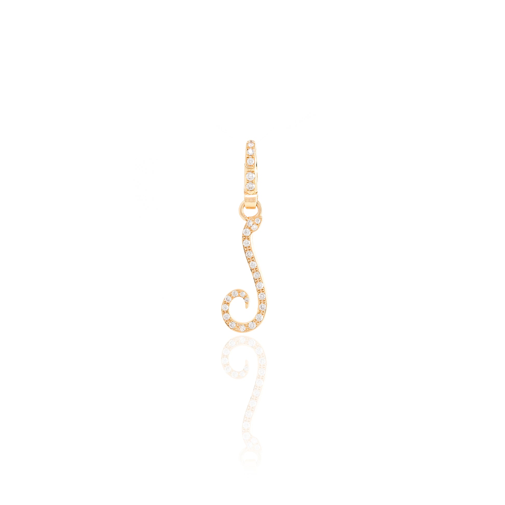 Diamond Snake Initial Charm