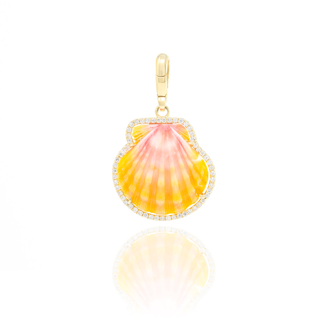 Shell In Diamond Frame Charm