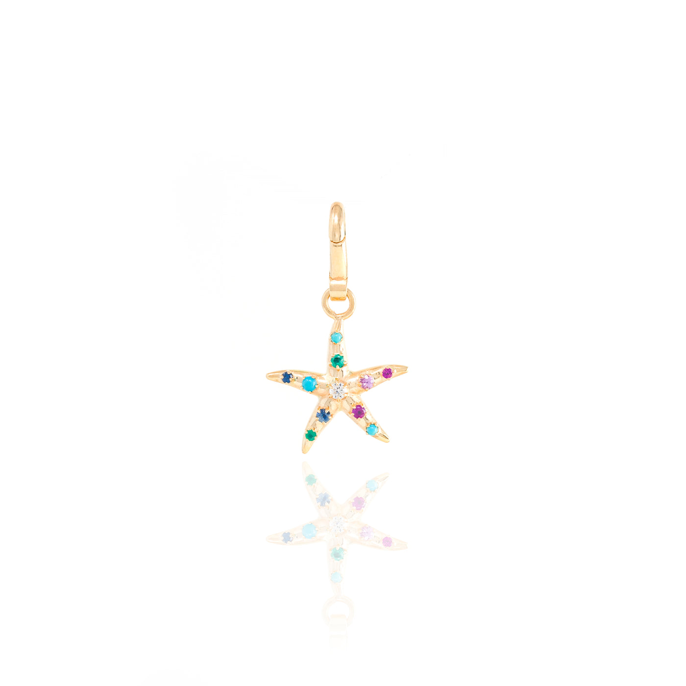 Multicolored Starfish Charm
