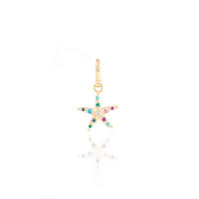 Multicolored Starfish Charm