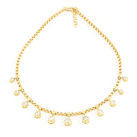 Diamond Box Fringe Necklace