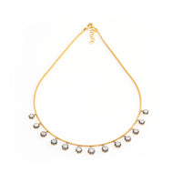 Blackened Diamond Fringe Necklace