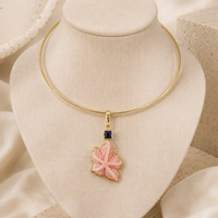 Coral Starfish with Blue Sapphire Charm