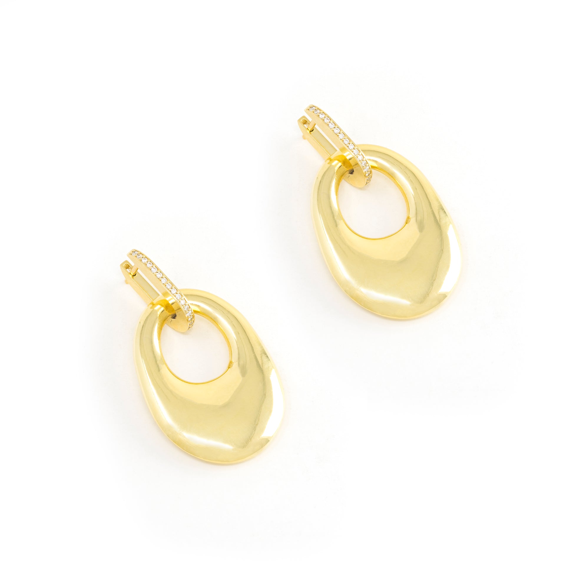 Interchangeable Gold Eclipse Hoops