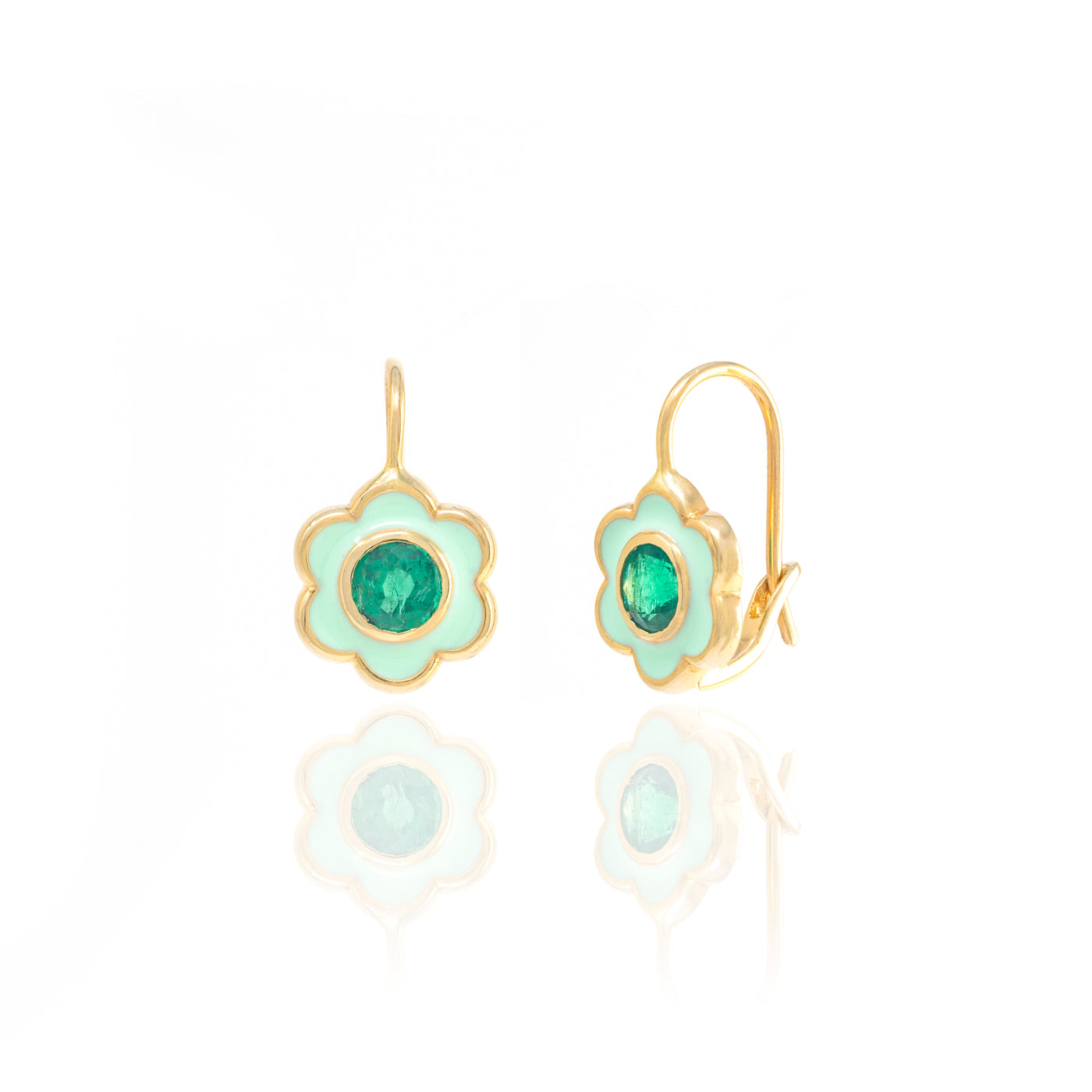 Enamel Flower Earrings