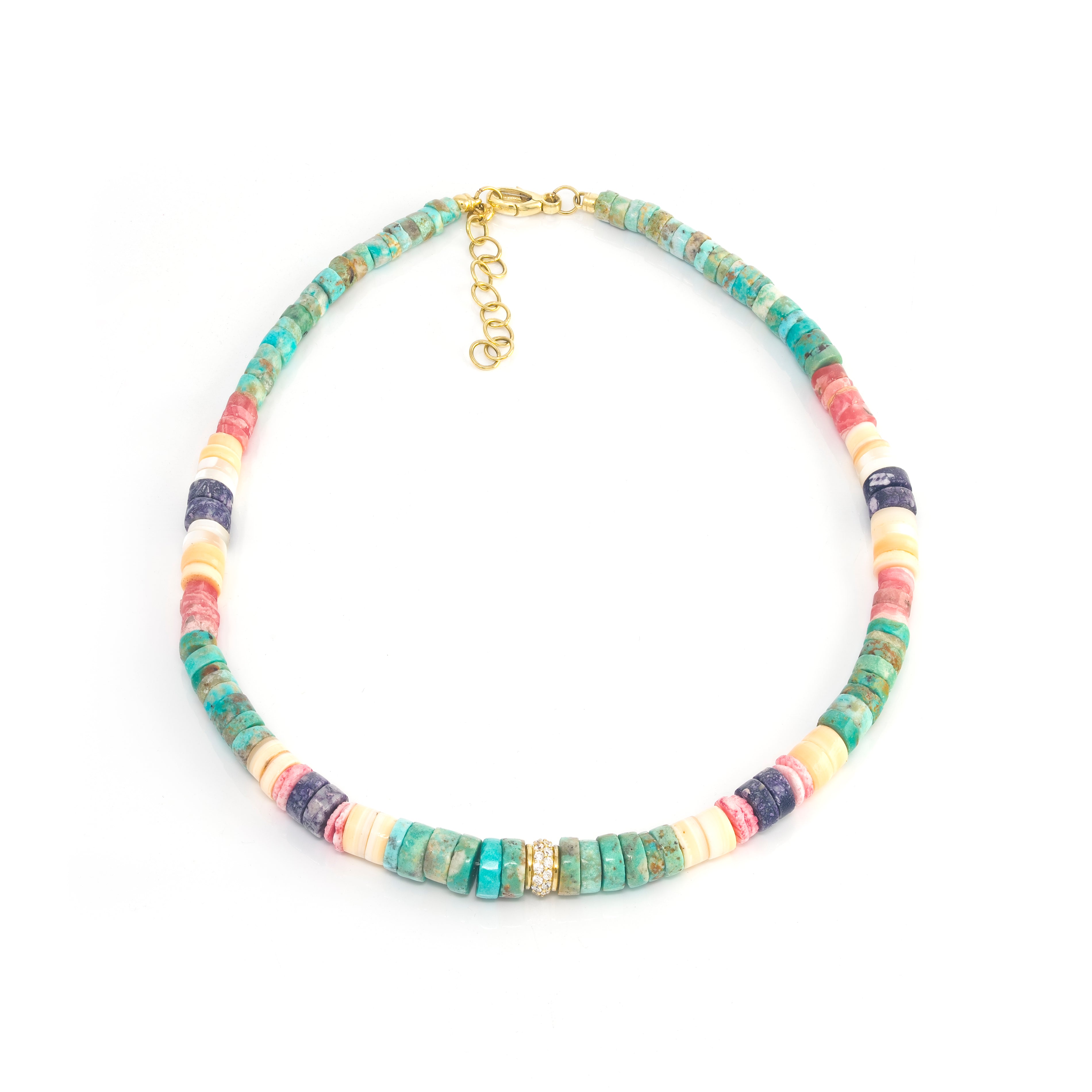 Multicolored Heishi Beaded Necklace