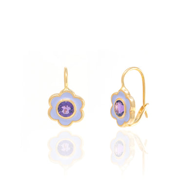 Enamel Flower Earrings