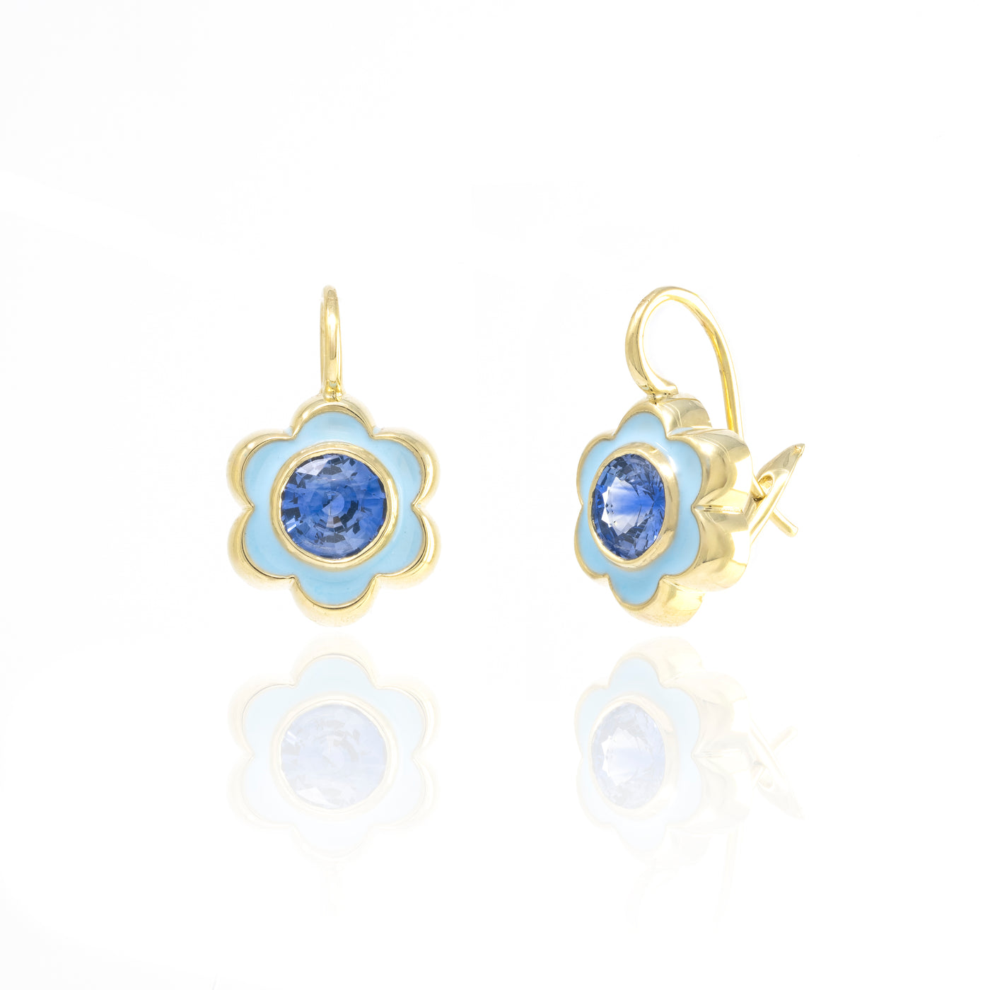 Enamel Flower Earrings