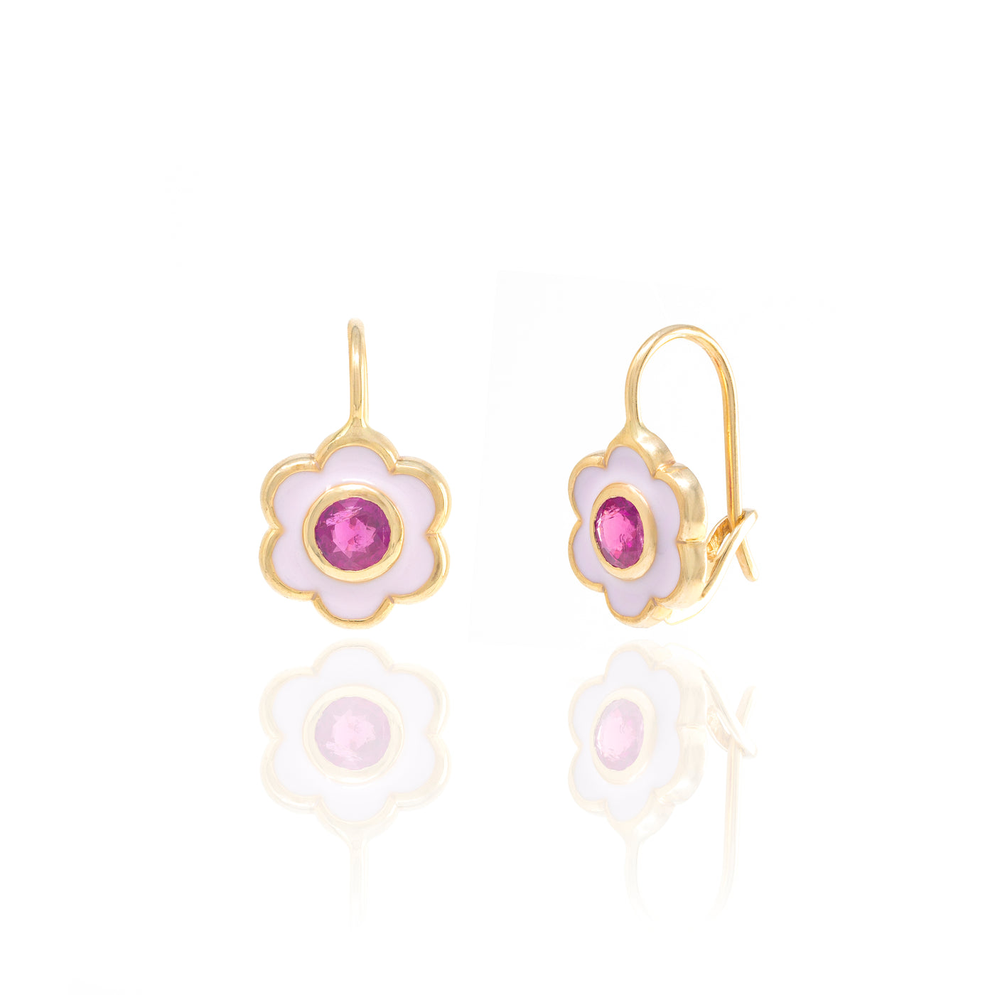 Enamel Flower Earrings