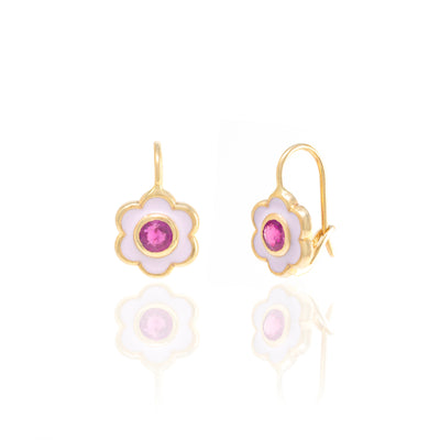 Enamel Flower Earrings
