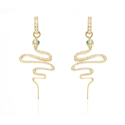 Zig Zag Snake Earrings