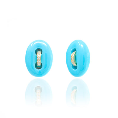 Cute Mariner and Diamond Studs