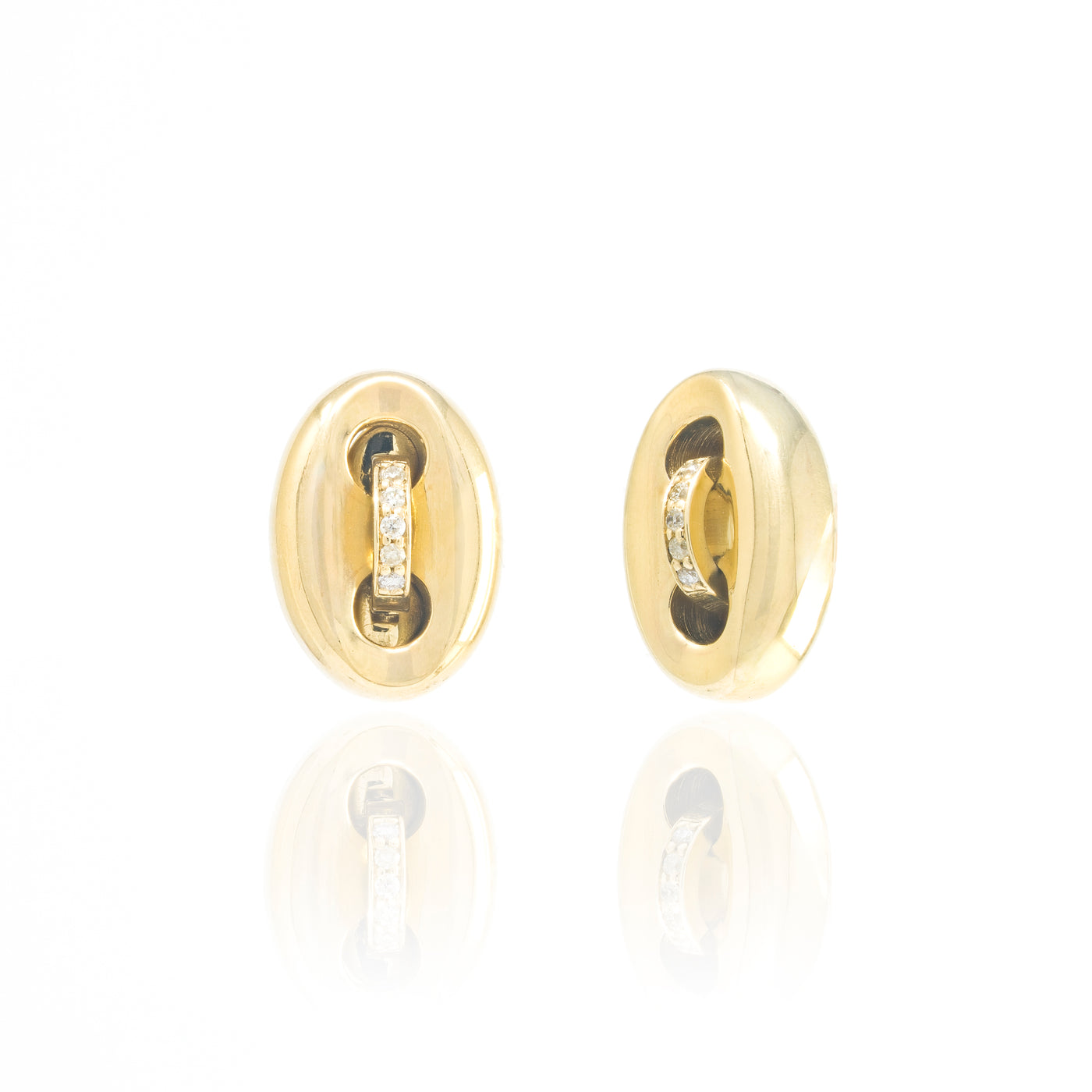 Gold Mariner and Diamond Studs