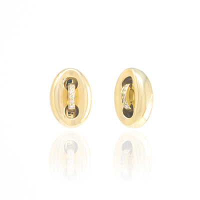 Gold Mariner and Diamond Studs