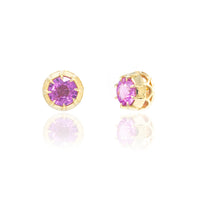 Pink Sapphire Studs