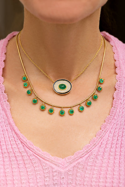 Emerald Eyecon Necklace