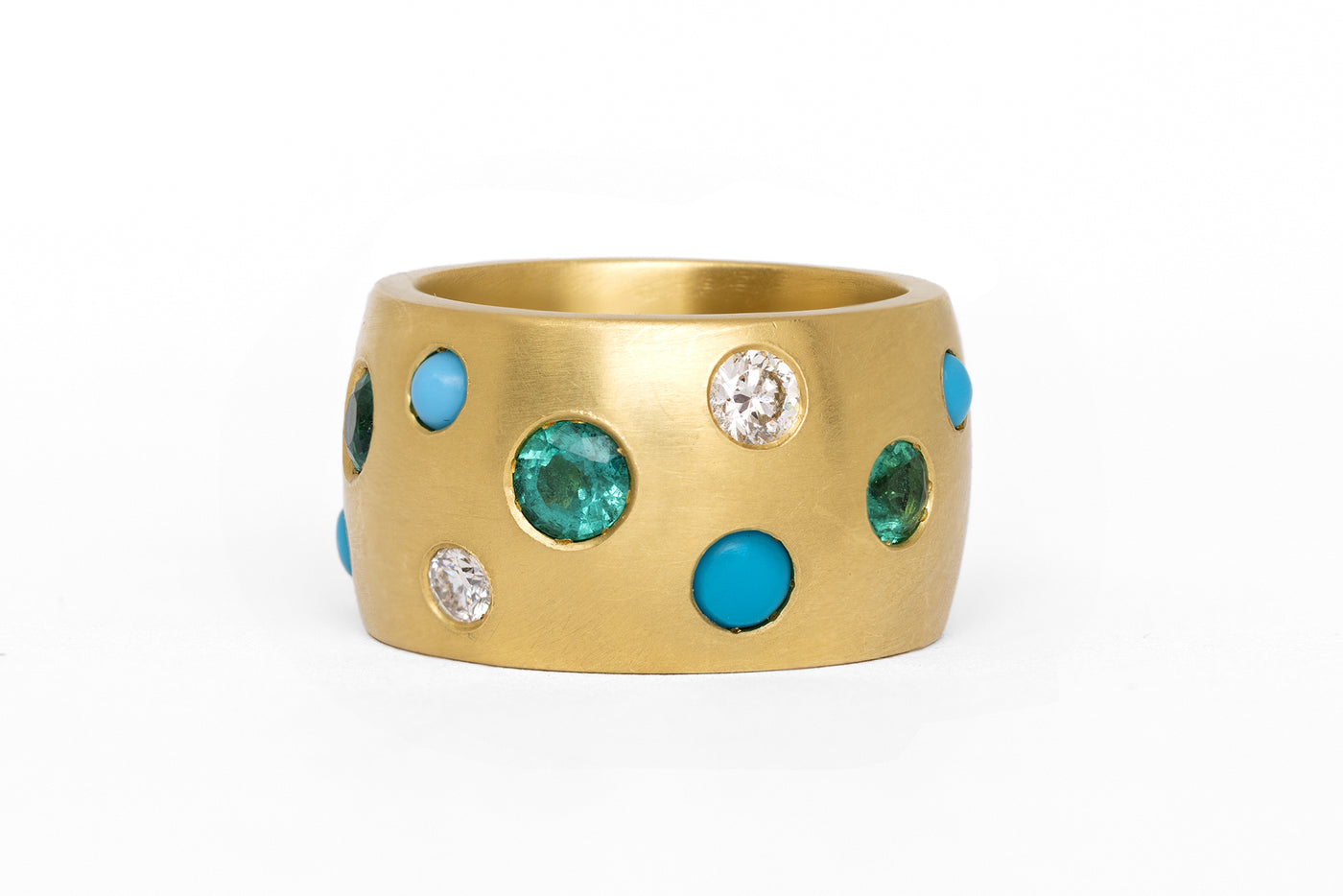 Diamond, Turquoise and Emerald Gypsy Cigar Band