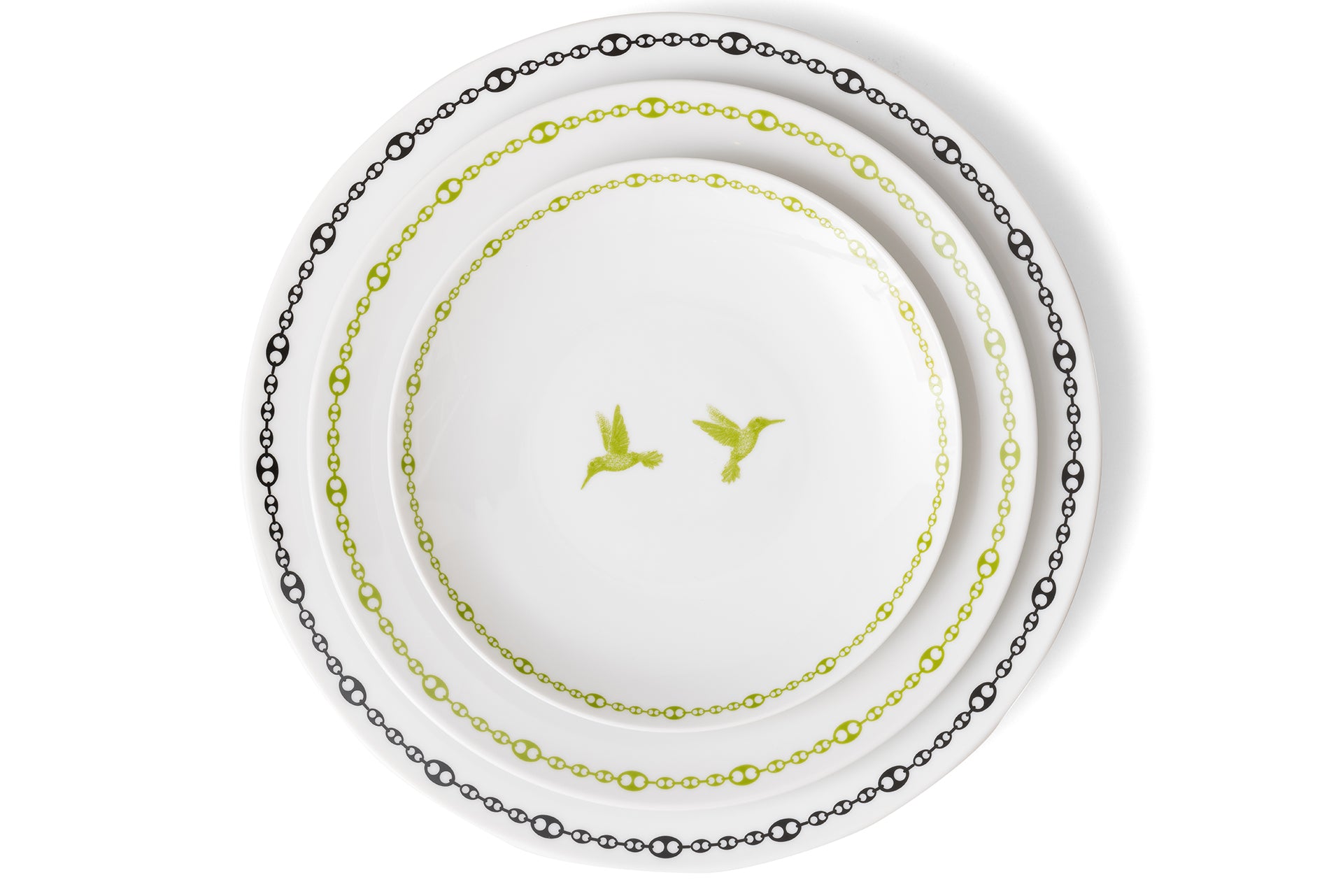 Green Dessert Plate, Set of 2