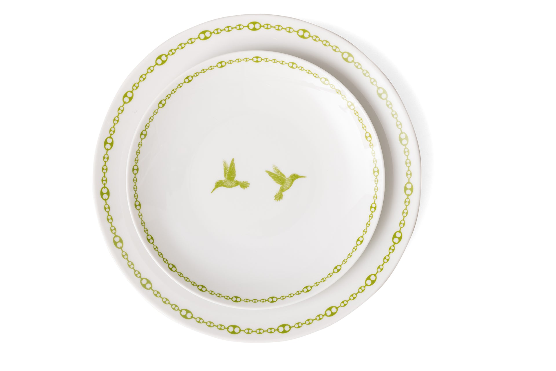 Green Dessert Plate, Set of 2