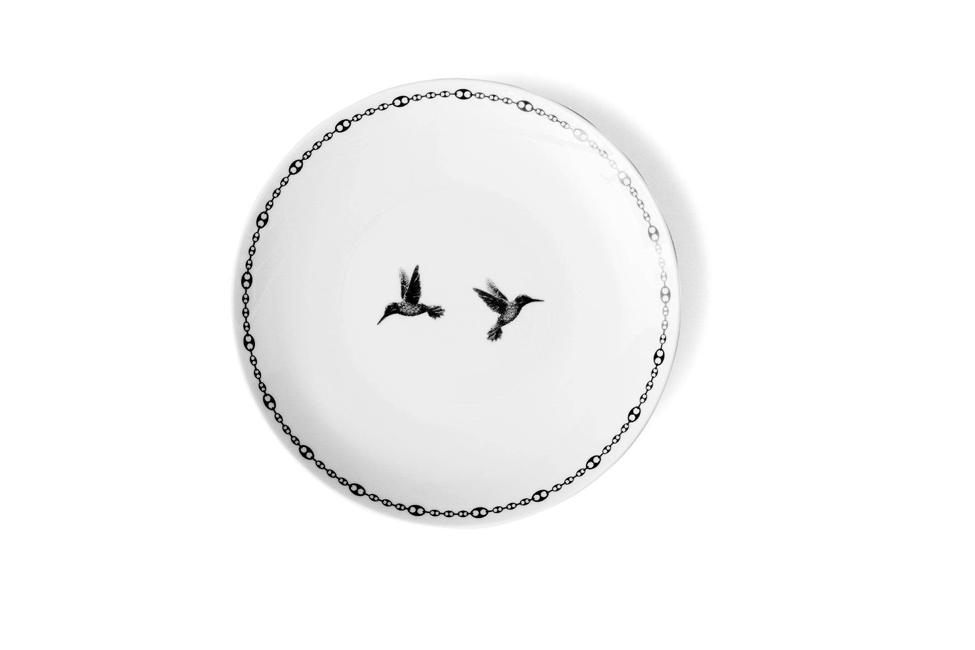 Black Dessert Plate, Set of 2