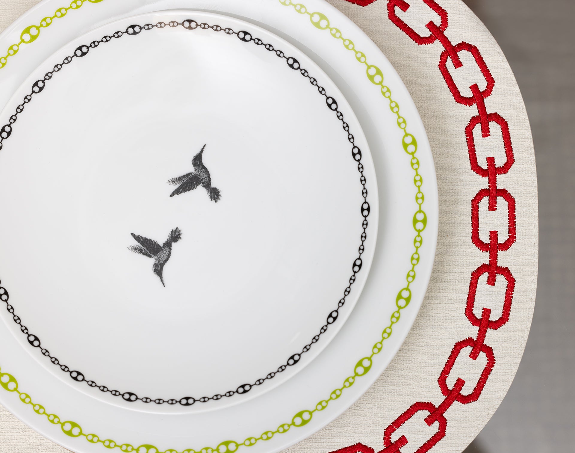 Black Dessert Plate, Set of 2