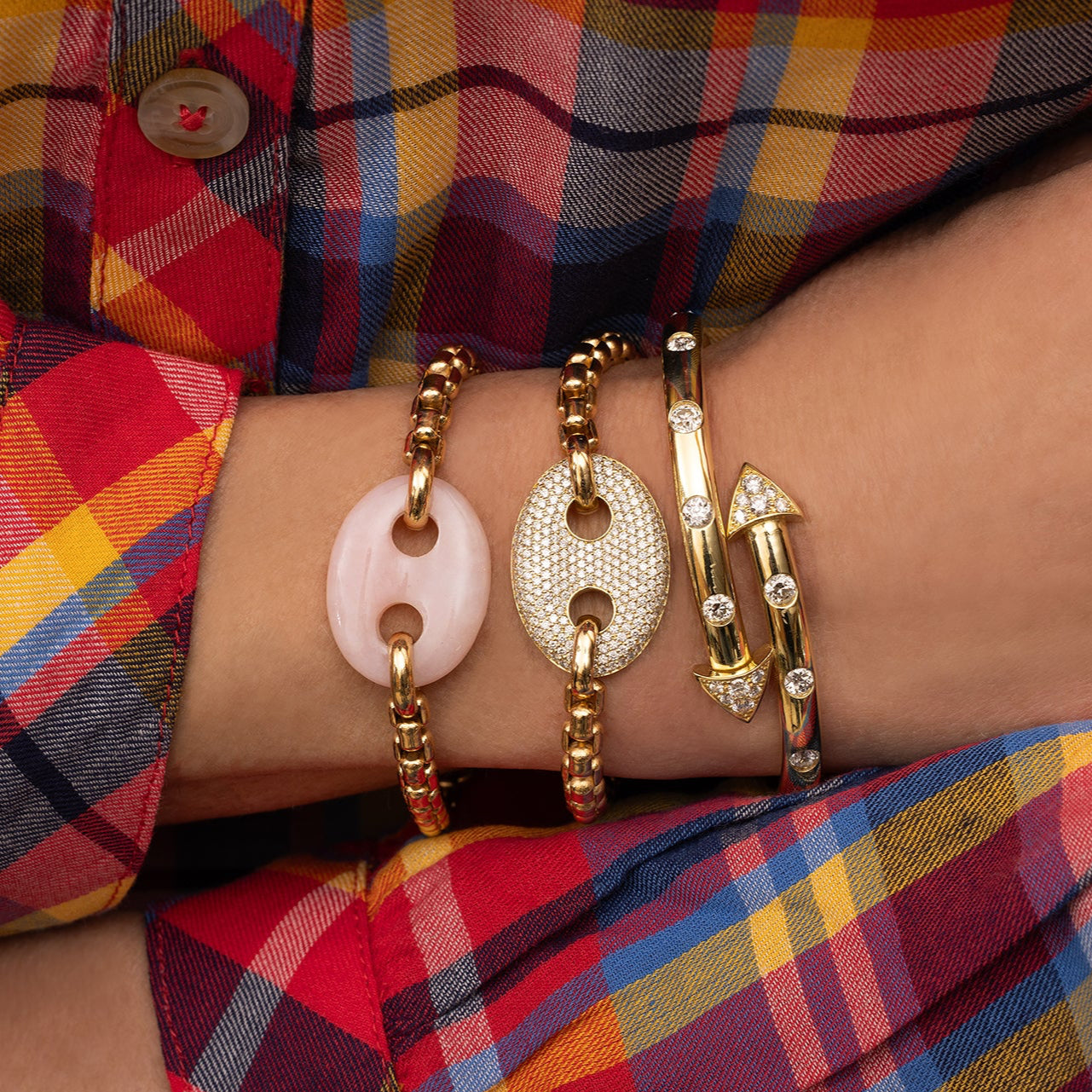 Gold Mariner Link Bracelet