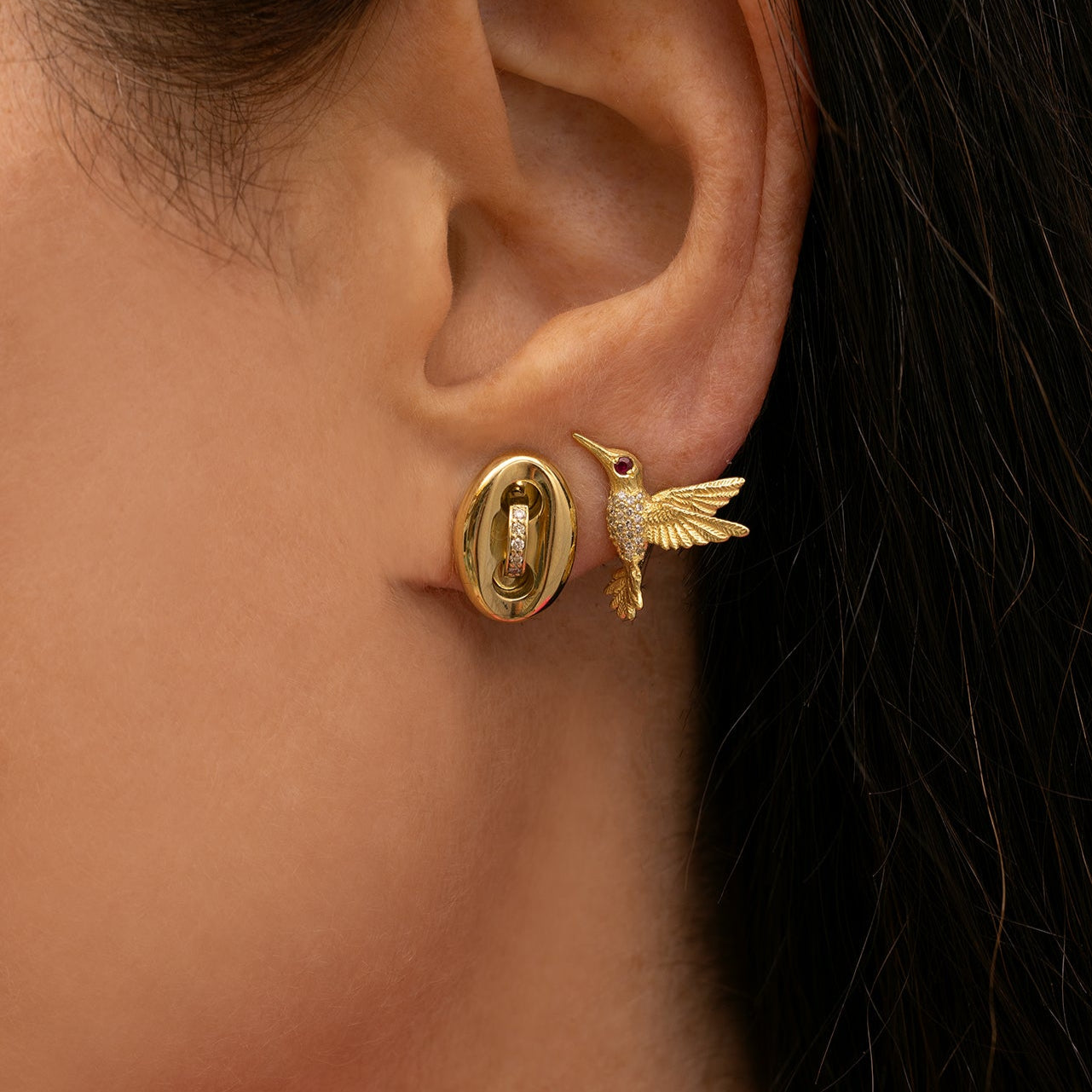 Mini Gold Mariner Studs