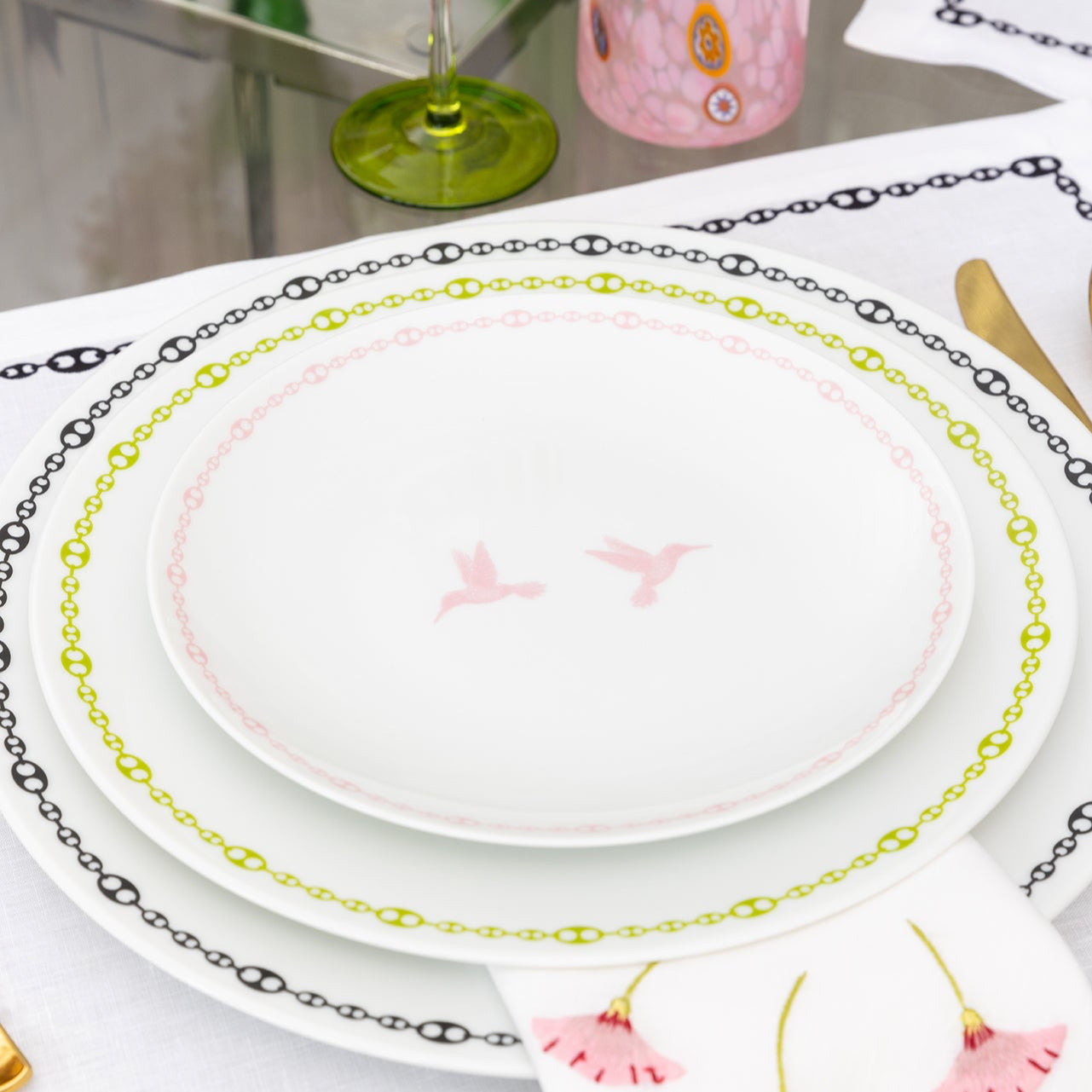 Pink Dessert Plate, Set of 2