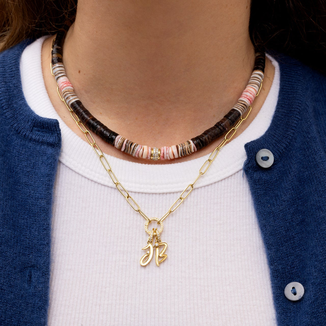 Mini Charm Chain with Diamond Clasp