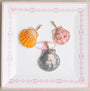 Natural Shell in Pink Sapphire Frame Charm