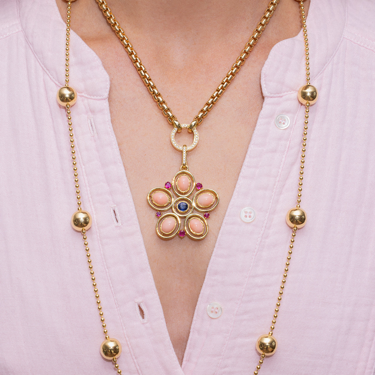 Box Chain with Diamond Clasp
