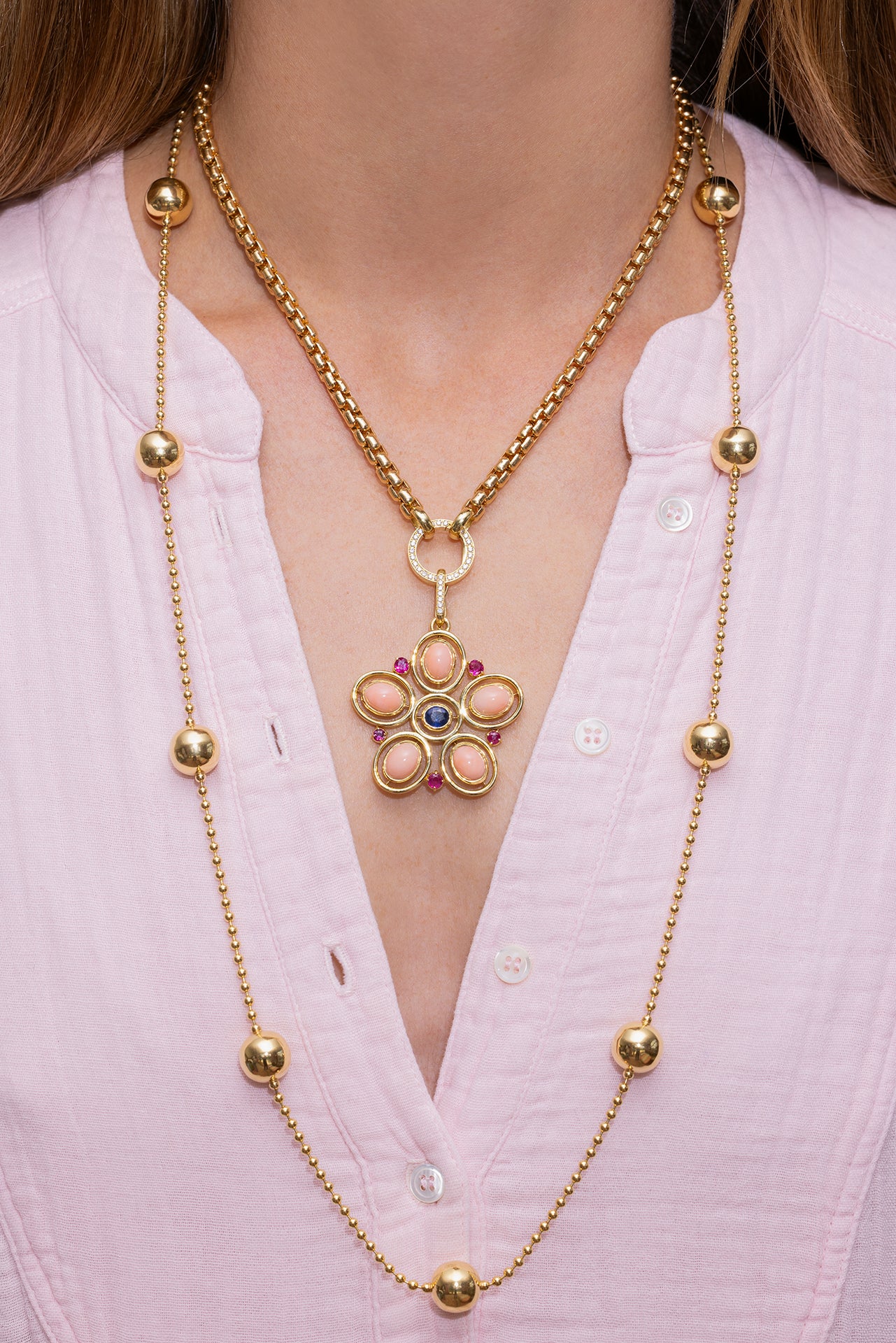 Box Chain with Diamond Clasp