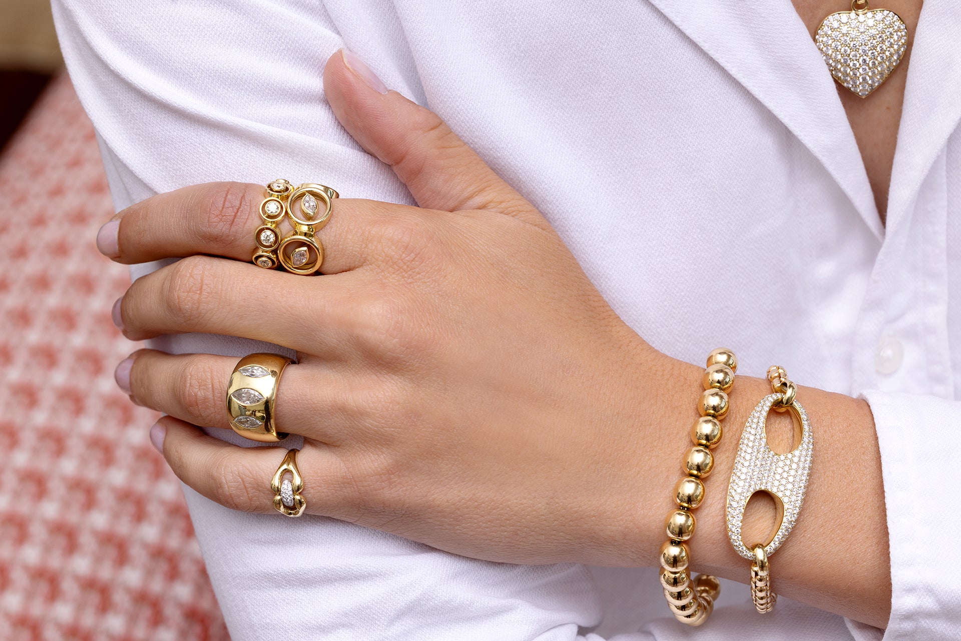 Pave Nautical Link on Chain