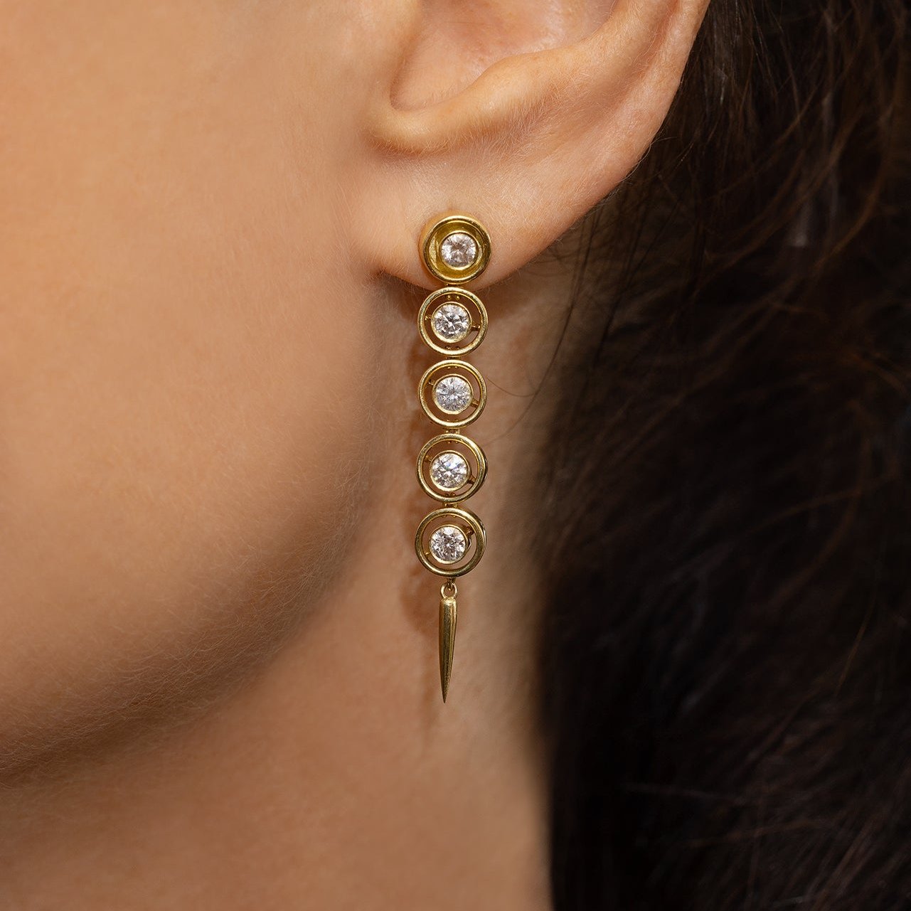 Diamond Shadow Fringe Earrings