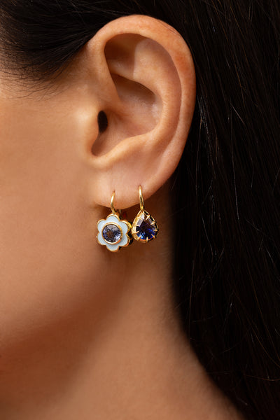 Victorian Blue Sapphire Drop Earrings