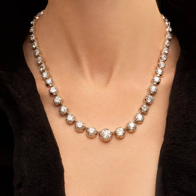 Two Toned Diamond Riviere Necklace