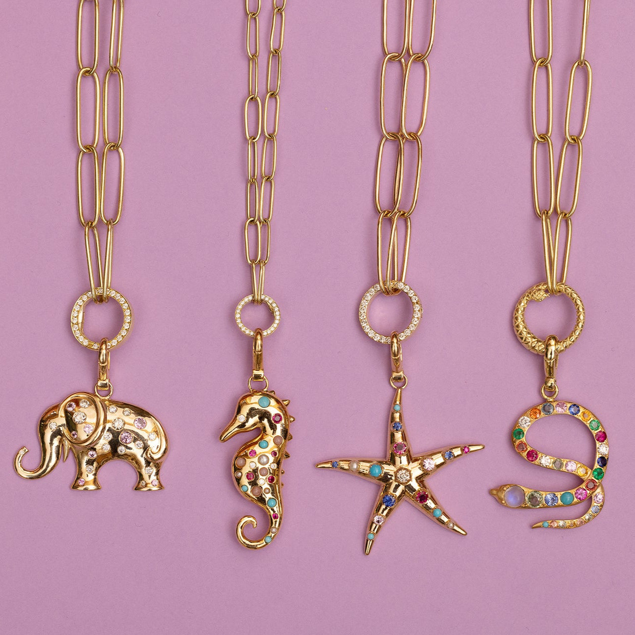 Multicolored Starfish Charm